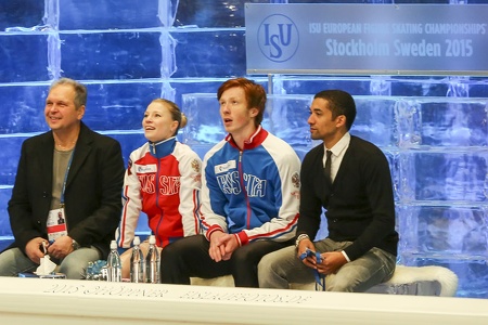 3 Evgenia TARASOVA, Vladimir MOROZOV  (RUS) + Robin Szolkowy
